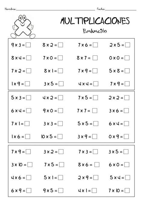 Ejercicios De Las Tablas Repaso de tablas de multiplicar interactive worksheet | Live Worksheets